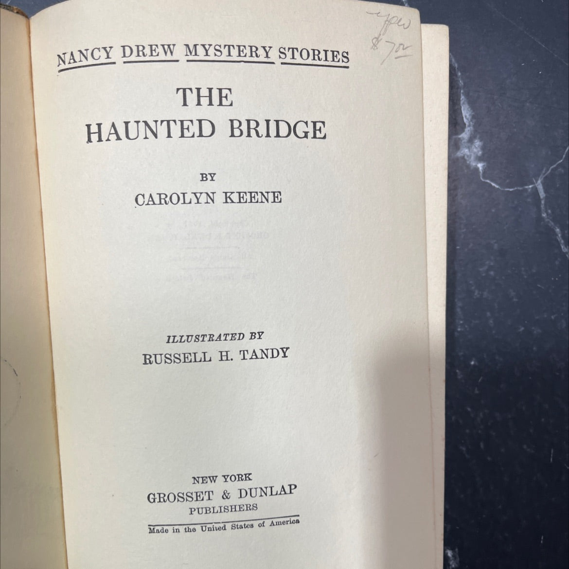 the haunted bridge book, by carolyn keene, 1937 Hardcover image 2
