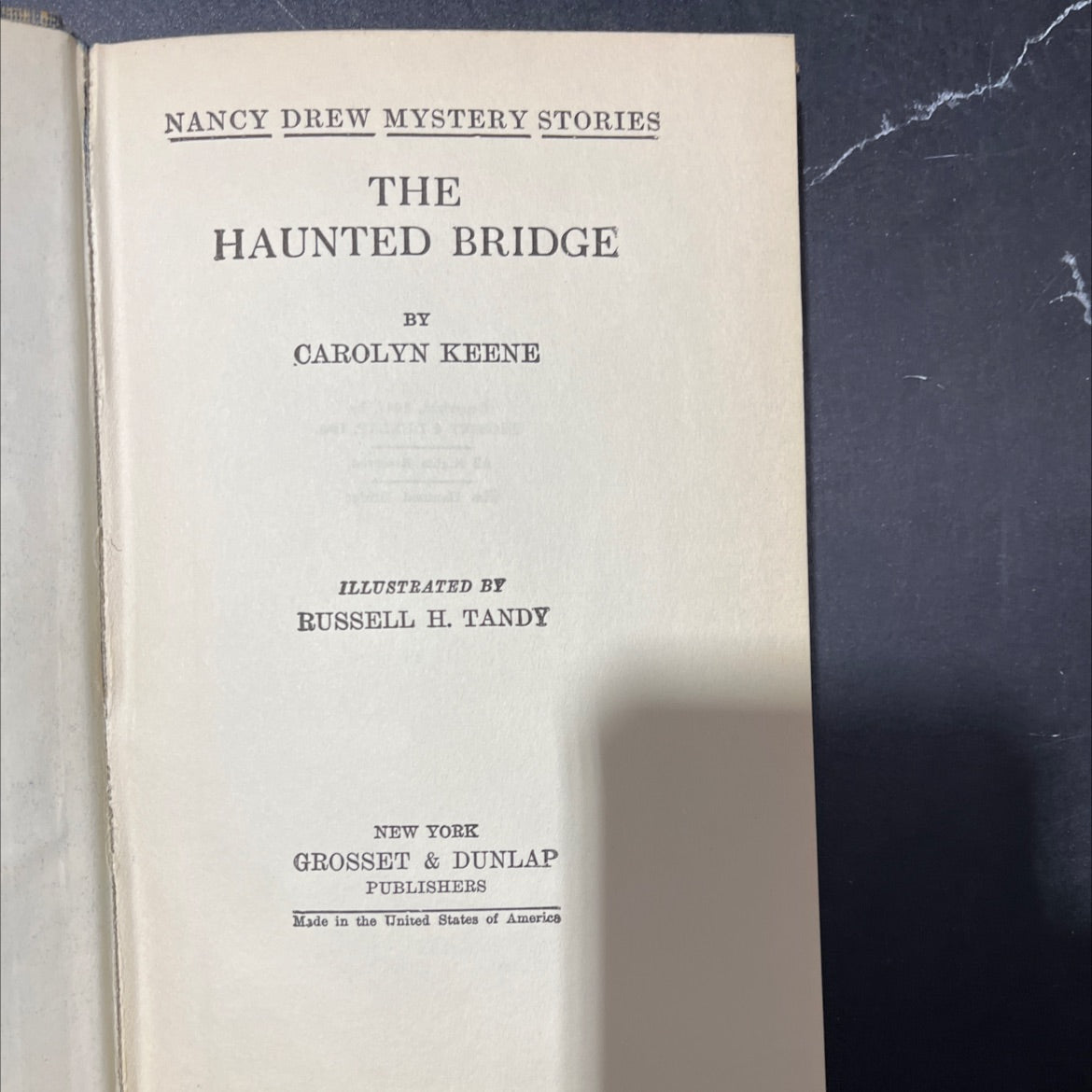 the haunted bridge book, by carolyn keene, 1937 Hardcover image 2