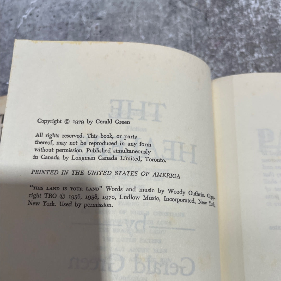 the healers book, by Gerald Green, 1979 Hardcover image 3