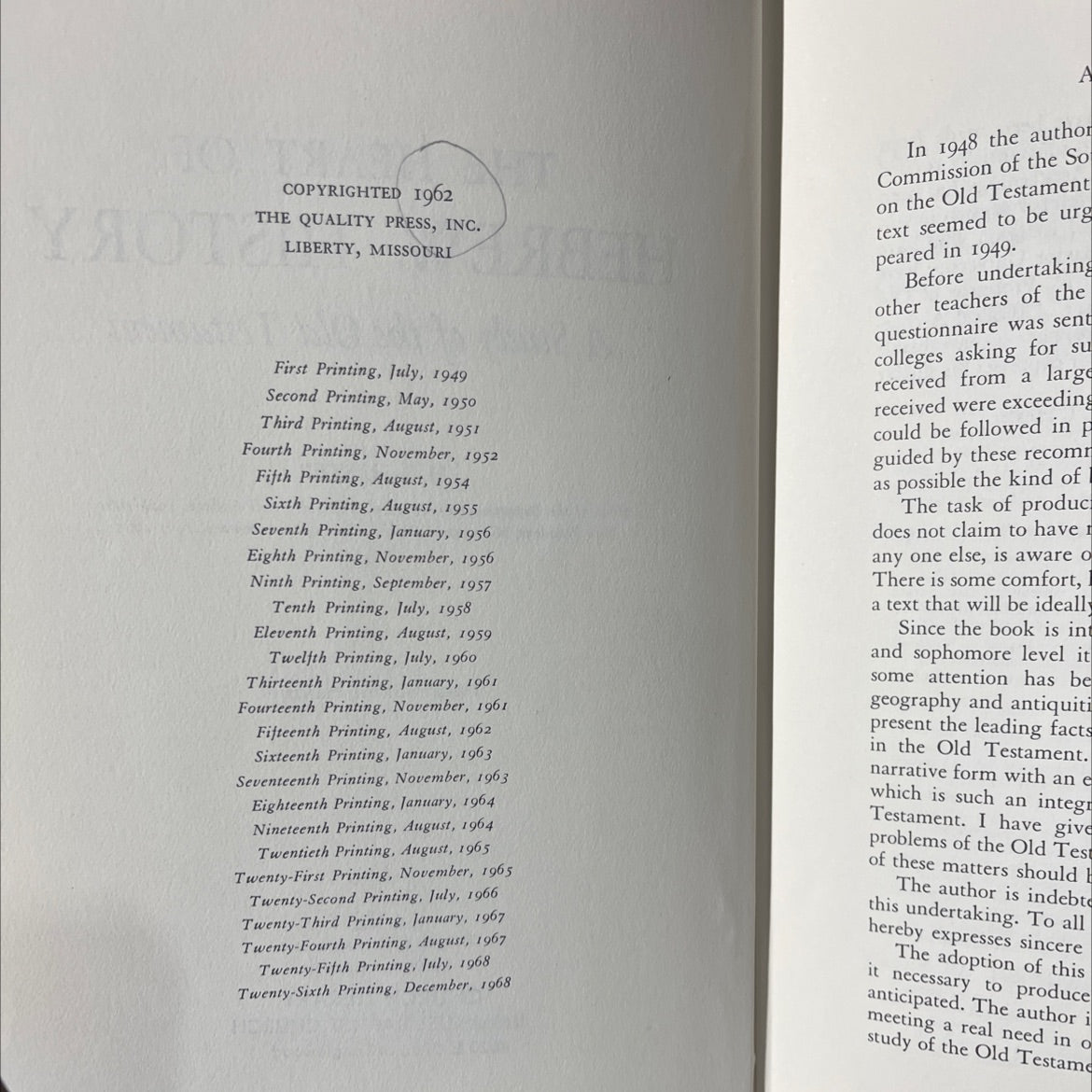 the heart of hebrew history a study of the old testament book, by h. i. hester, 1968 Hardcover image 3