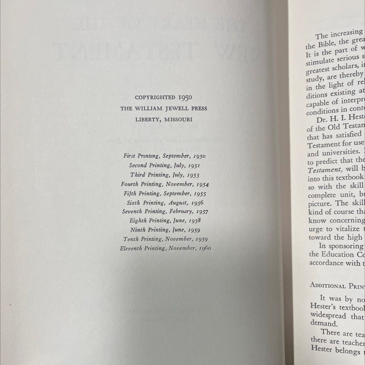 the heart of the new testament book, by h. i. hester, 1960 Hardcover image 3