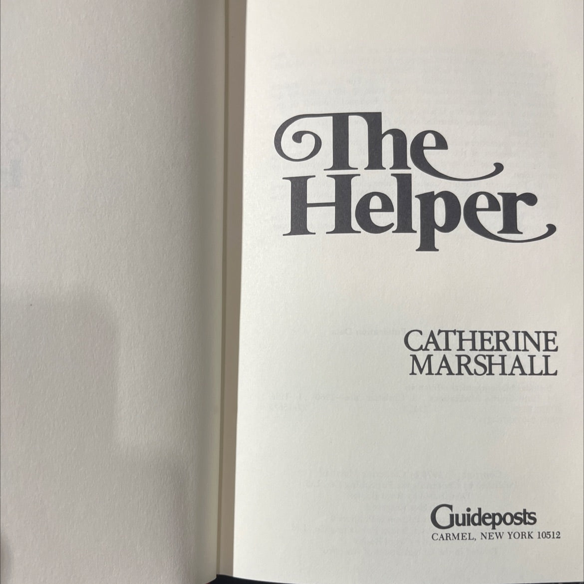 the helper book, by catherine marshall, 1978 Hardcover image 2