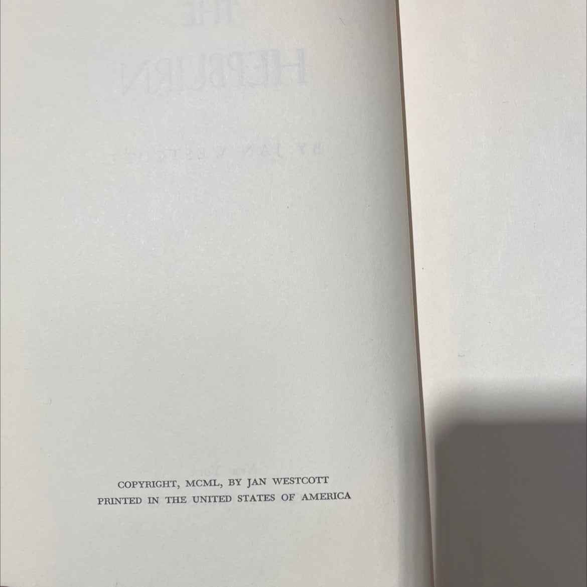 the hepburn book, by jan westcott, 1950 Hardcover image 3