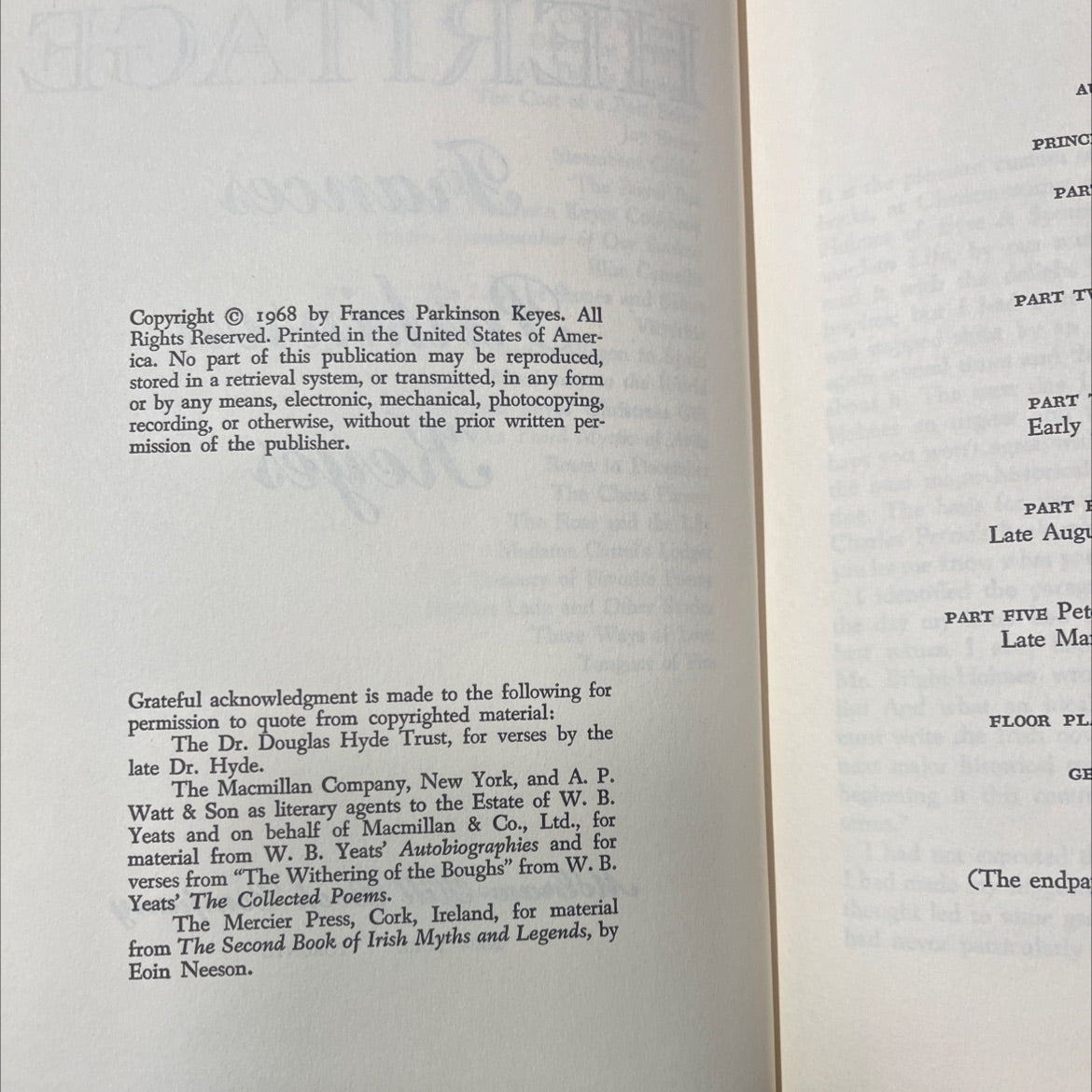 the heritage book, by Frances Parkinson Keyes, 1968 Hardcover image 3