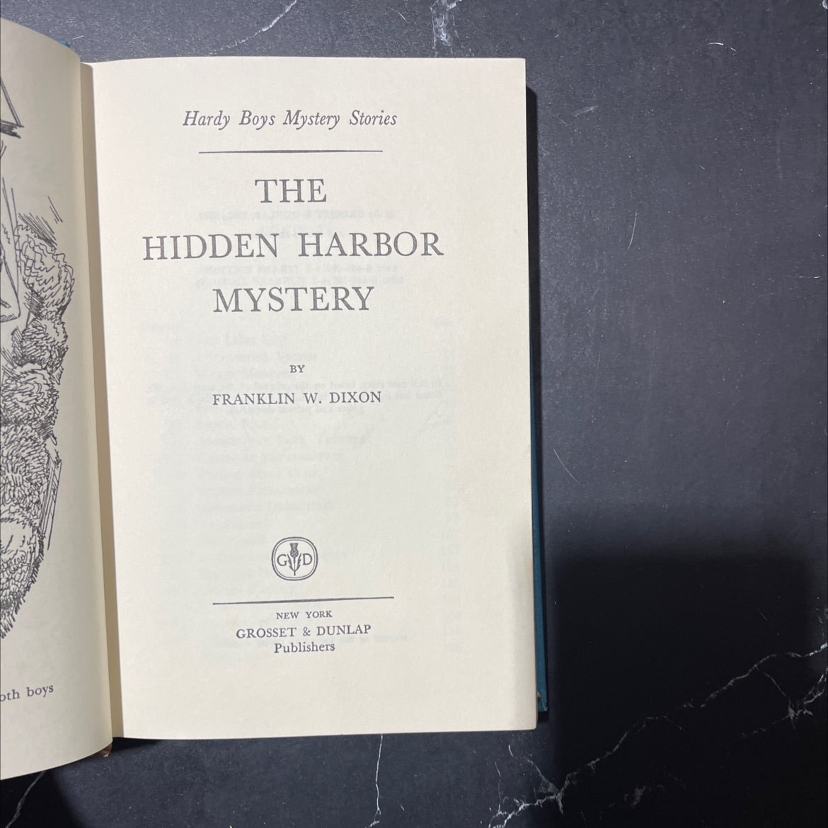 the hidden harbor mystery book, by franklin w. dixon, 1961 Hardcover image 2