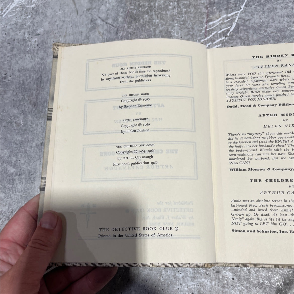the hidden hour book, by stephen ransome, 1966 Hardcover image 3