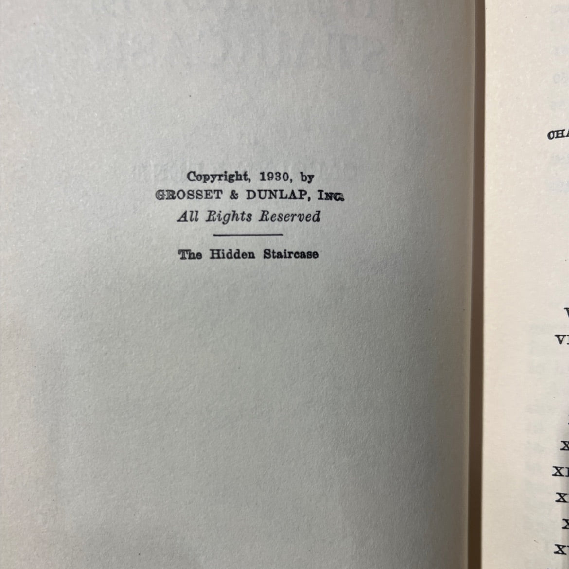 the hidden staircase book, by carolyn keene, 1930 Hardcover image 3
