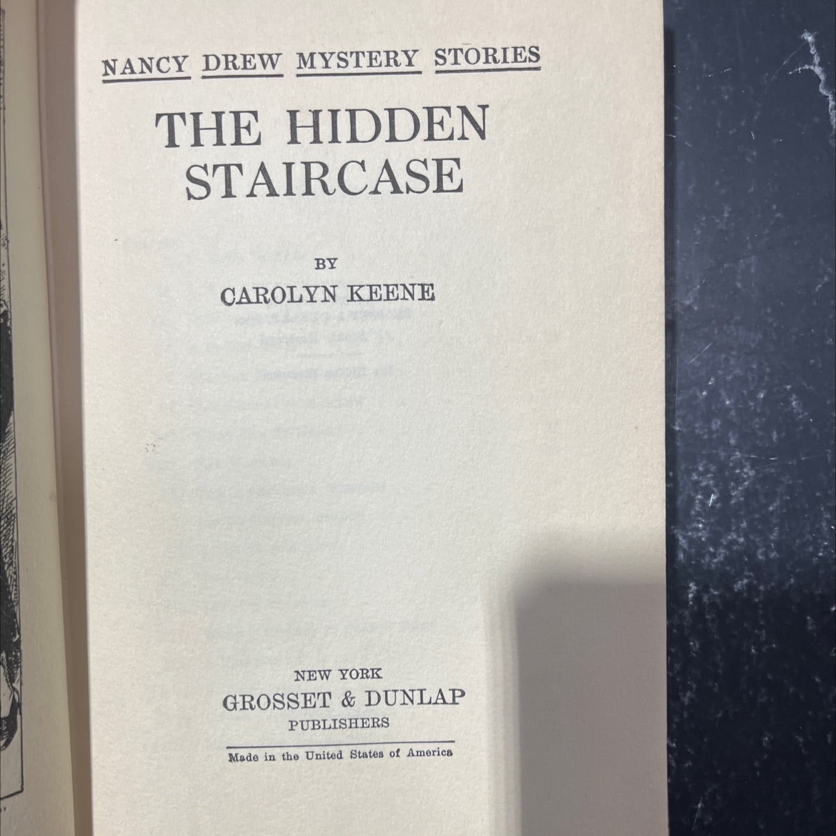 the hidden staircase book, by carolyn keene, 1930 Hardcover image 2