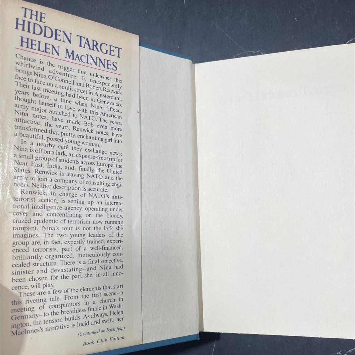 the hidden target book, by Helen MacInnes, 1980 Hardcover image 4