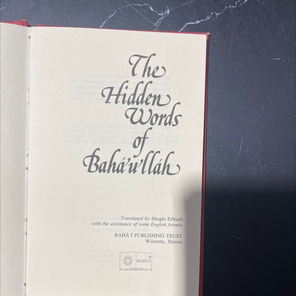 the hidden words of bahá'u'lláh book, by bahá'u'lláh, 1979 Hardcover image 2