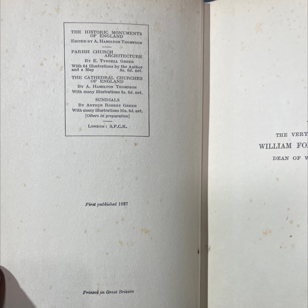 the historic monuments of england book, by a. hamilton thompson, 1927 Hardcover image 3