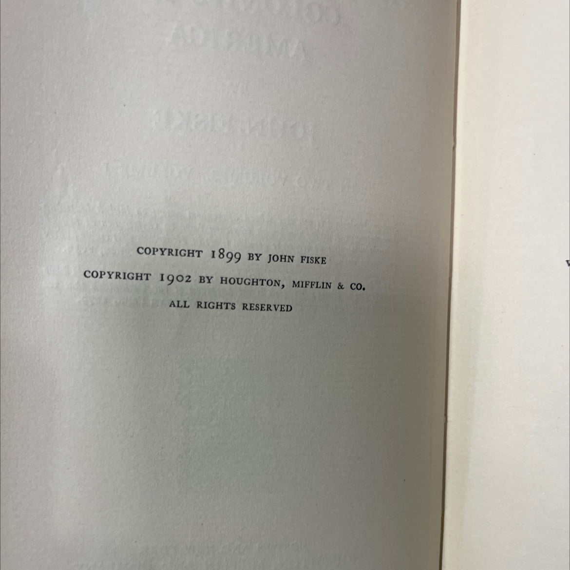 the historical writings of john fiske book, by John Fiske, 1902 Hardcover image 3
