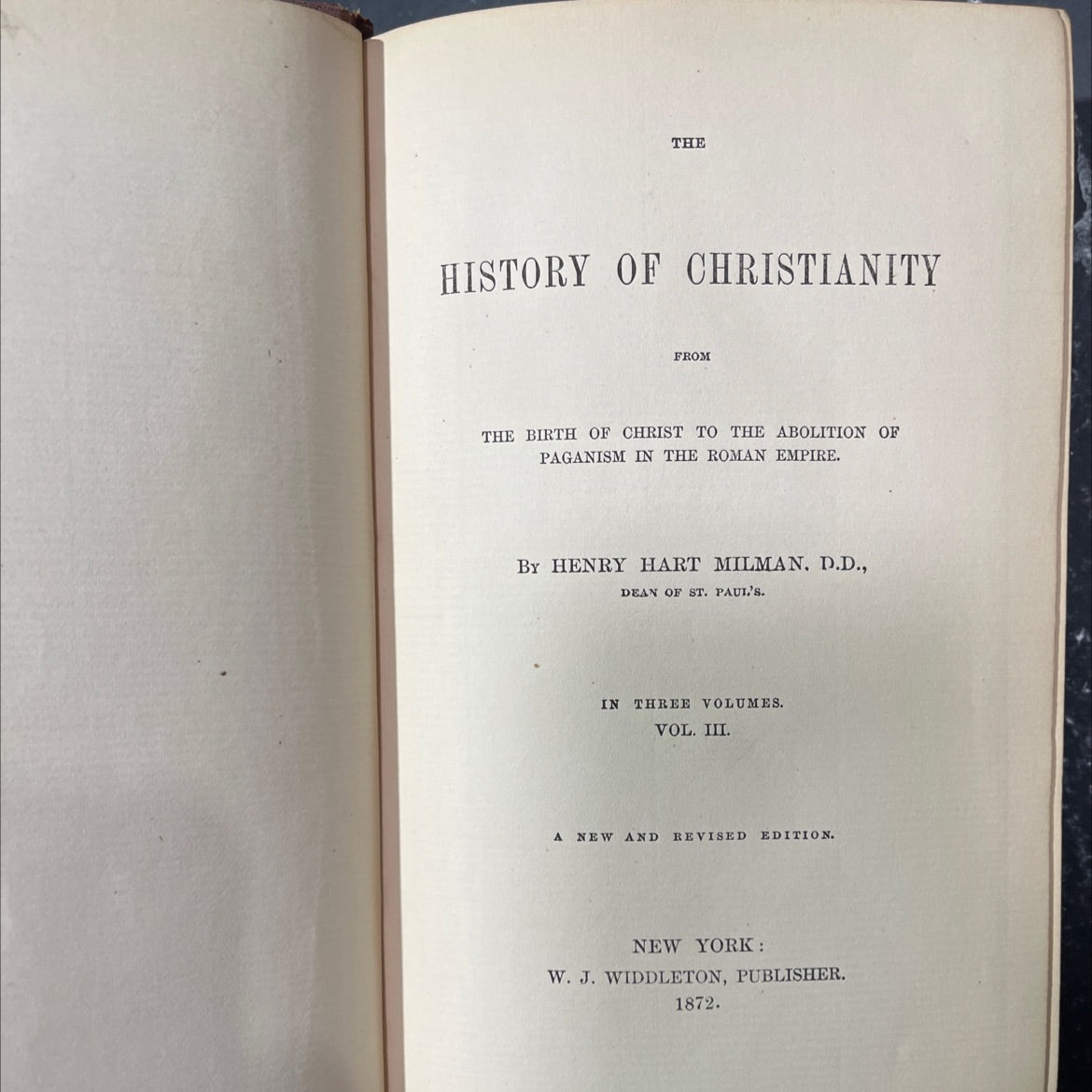 the history of christianity from the birth of christ to the abolition of paganism in the roman empire book, by henry image 2