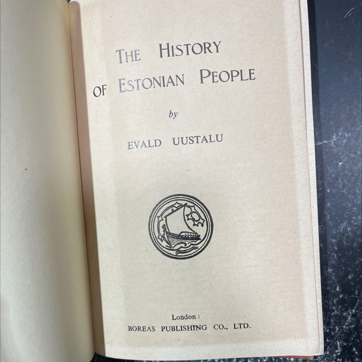 the history of estonian people book, by evald uustalu, 1952 Hardcover image 2