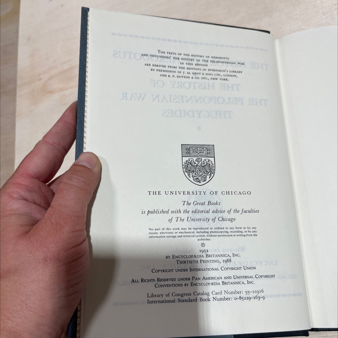 the history of herodotus and the history of the peloponnesian war book, by herodotus, thucydides, 1988 Hardcover image 3