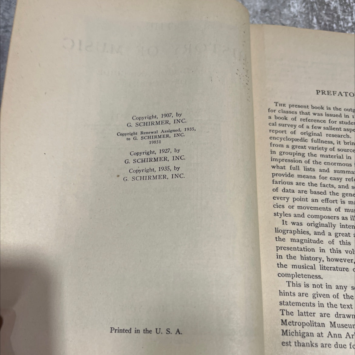 the history of music a handbook and guide for students book, by waldo selden pratt, 1935 Hardcover image 3