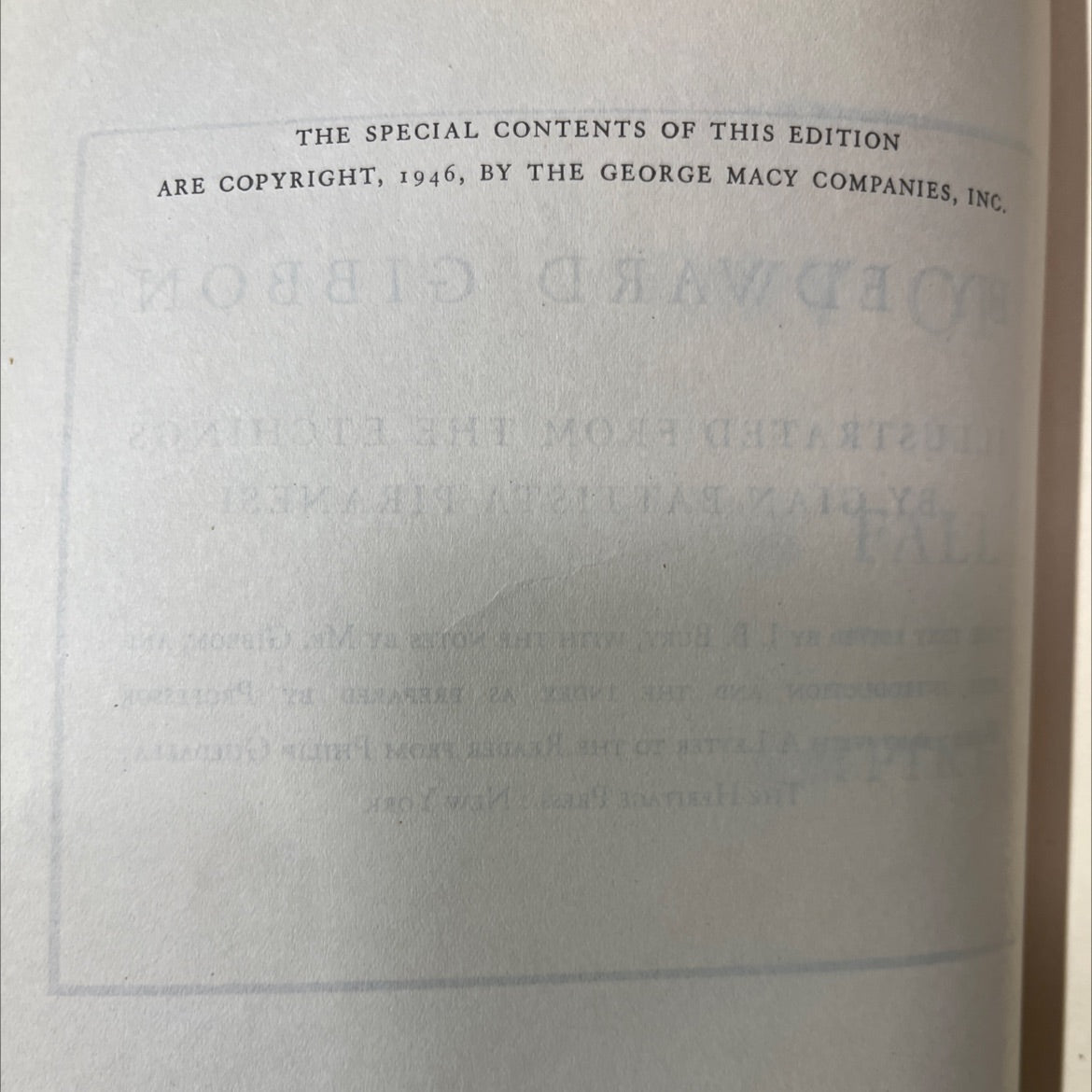 the history of the decline & fall of the roman empire book, by edward gibbon, 1946 Hardcover image 3