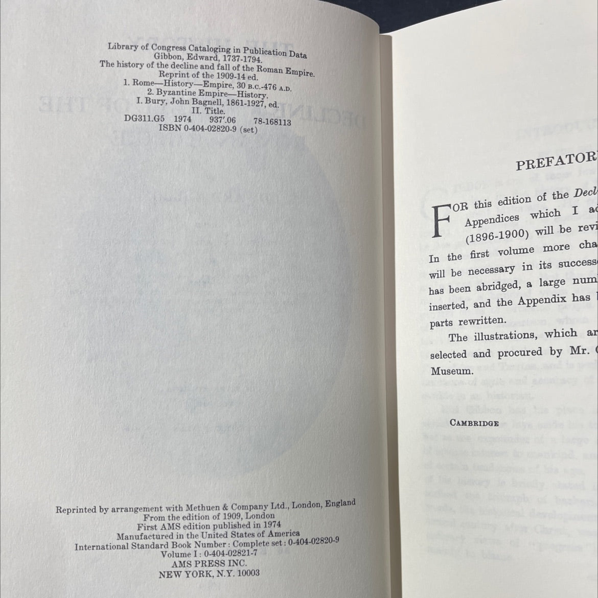 the history of the decline and fall of the roman empire book, by edward gibbon, 1909 Hardcover image 3