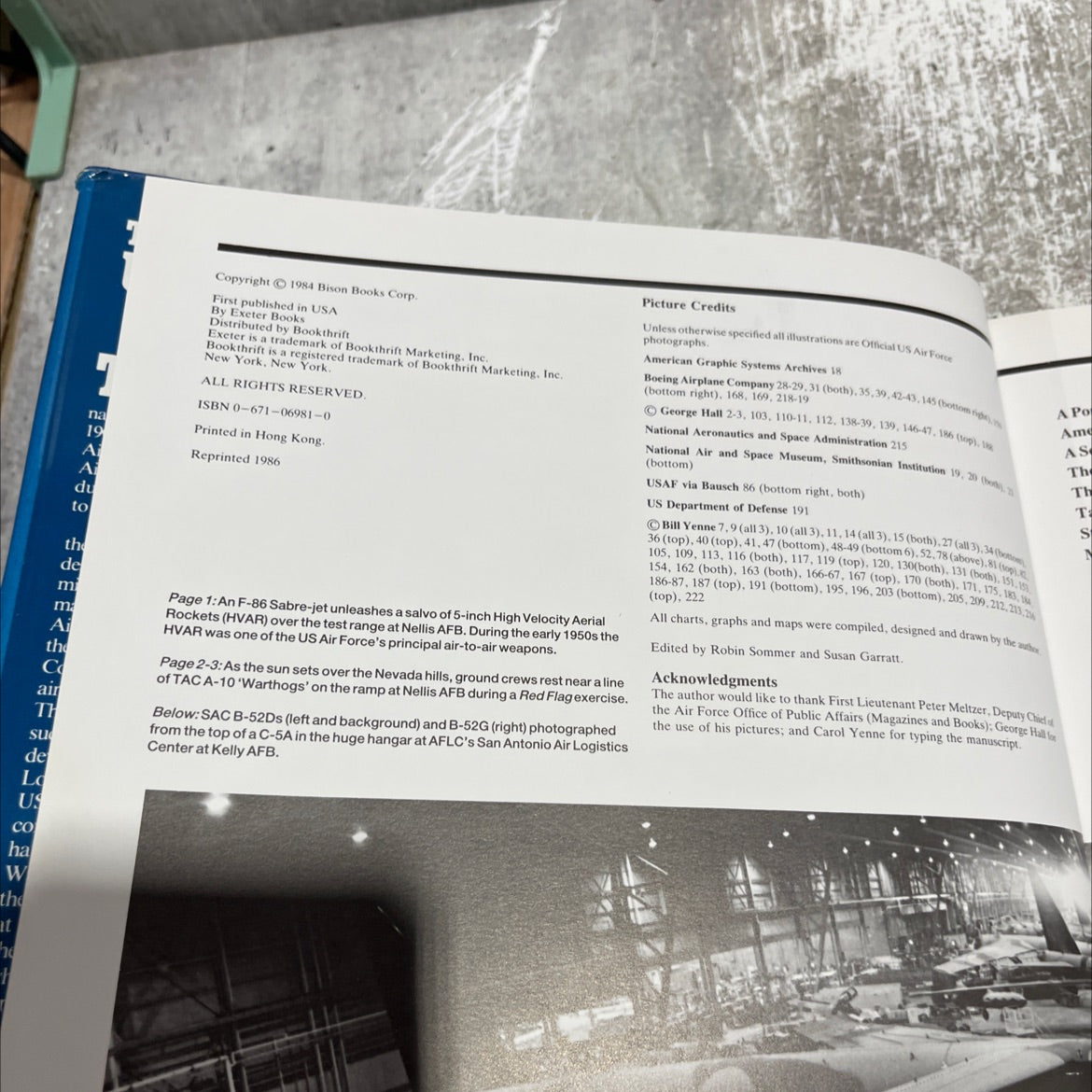 the history of the us air force book, by bill yenne, 1986 Hardcover image 3