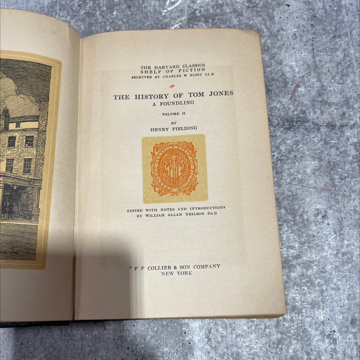 the history of tom jones a foundling volume ii book, by henry fielding, 1917 Hardcover image 2