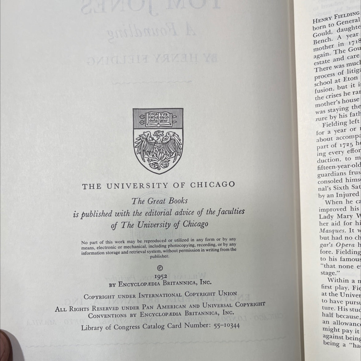 the history of tom jones a foundling book, by henry fielding, 1952 Hardcover image 3