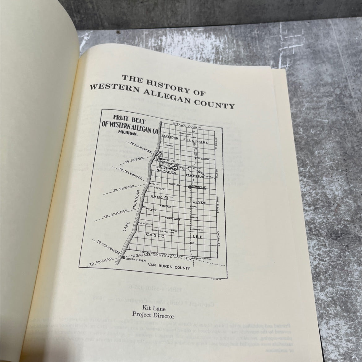 the history of western allegan county fruit belt of western allegan co michigan book, by Kit Lane, 1988 Hardcover image 2