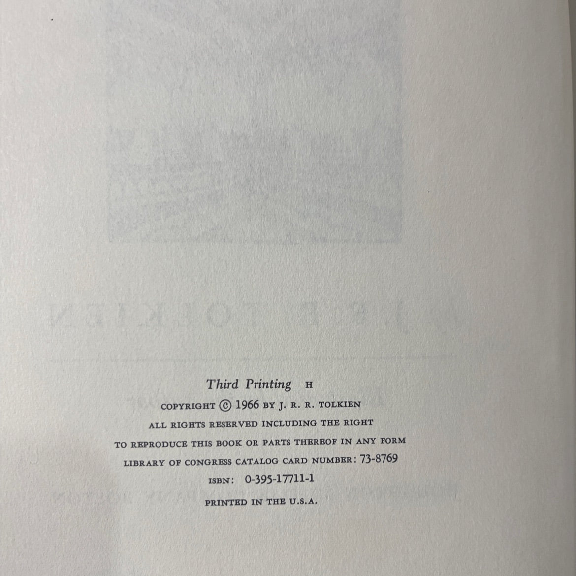 the hobbit or there and back again book, by j. r. r. tolkien, 1966 Hardcover image 3