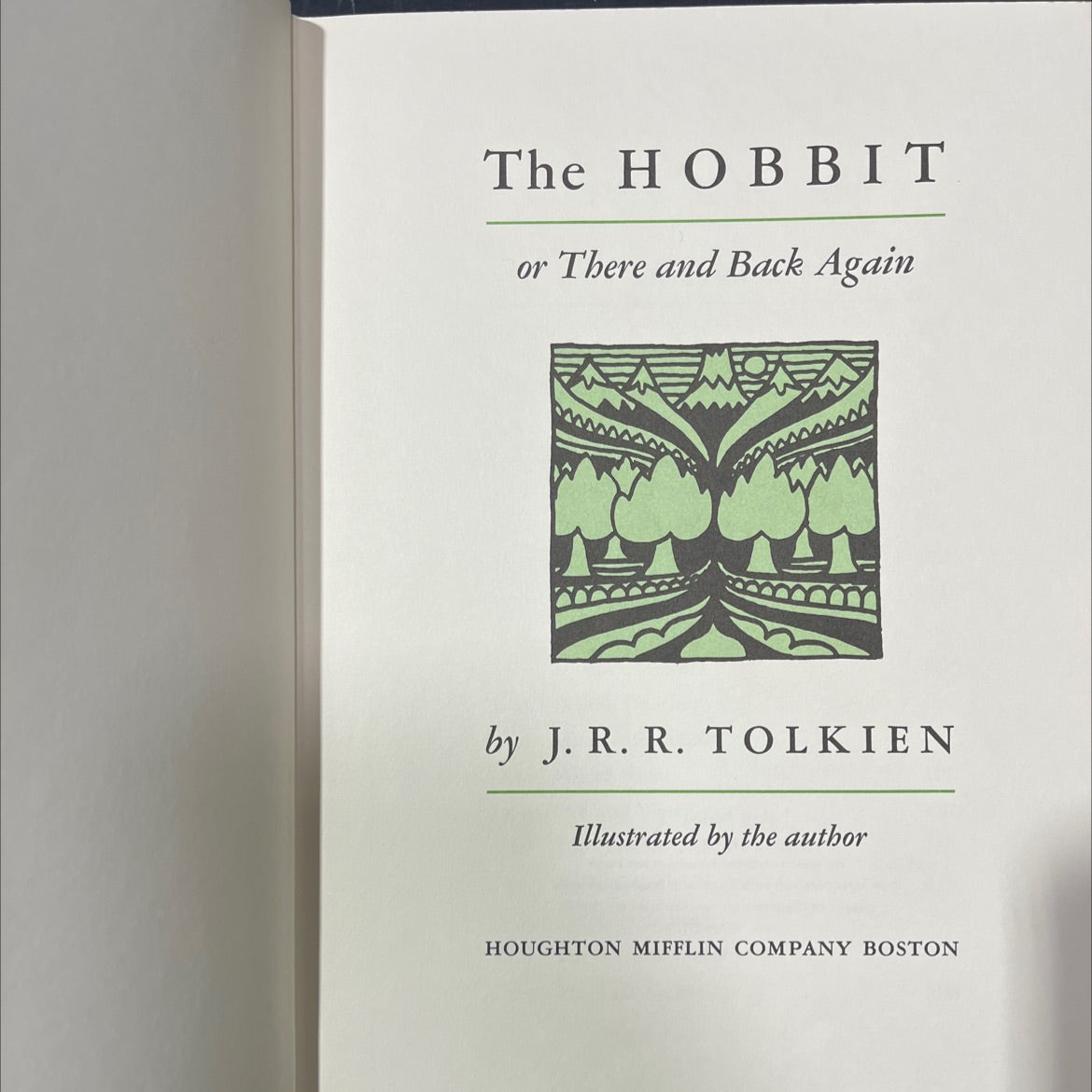 the hobbit or there and back again book, by j. r. r. tolkien, 1966 Leather image 2