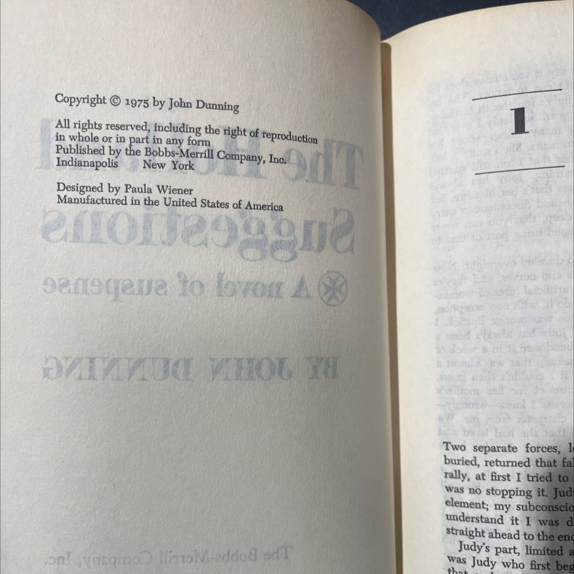 the holland suggestions book, by john dunning, 1975 Hardcover image 3