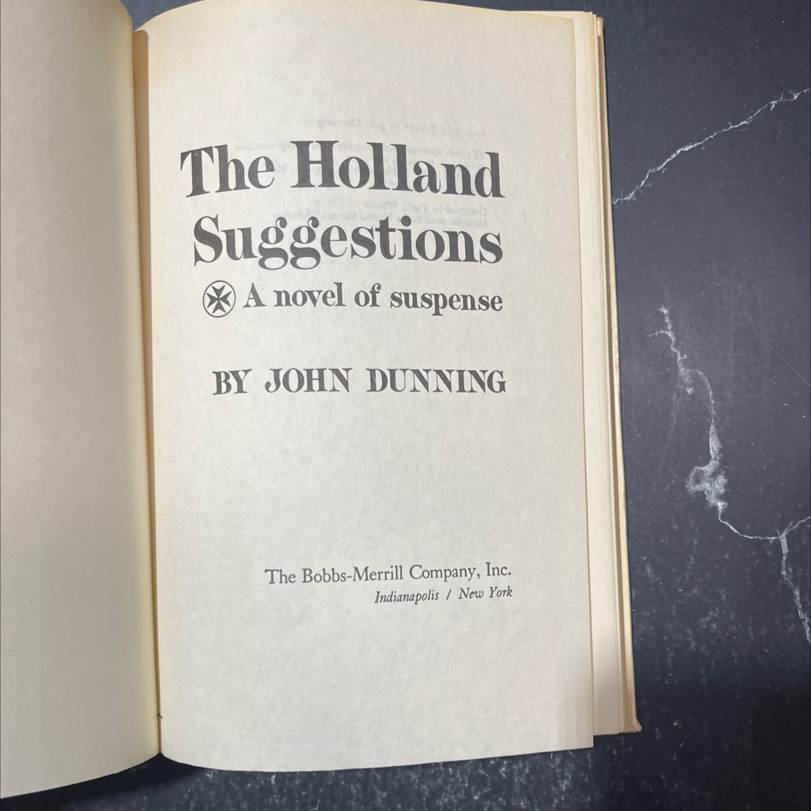 the holland suggestions book, by john dunning, 1975 Hardcover image 2