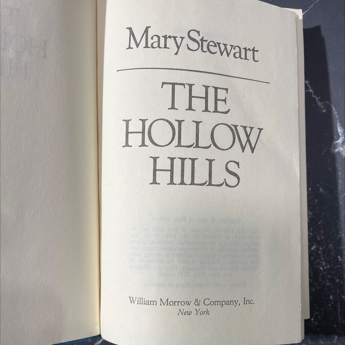 the hollow hills book, by Mary Stewart, 1973 Hardcover image 2