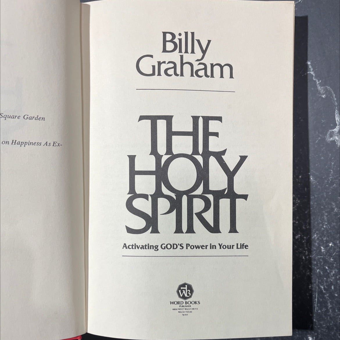 the holy spirit activating god's power in your life book, by billy graham, 1978 Hardcover image 2
