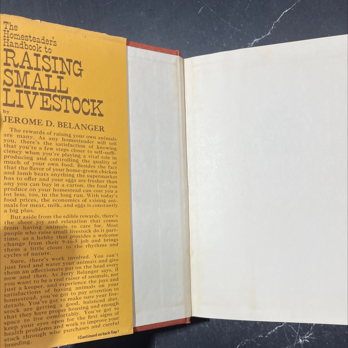 the homesteader's handbook to raising small livestock book, by jerome belanger, 1974 Hardcover image 4