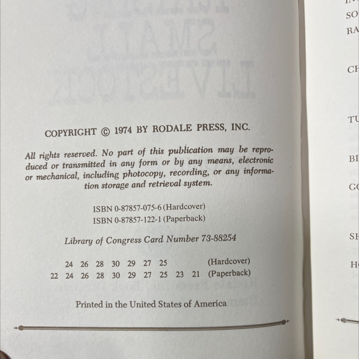 the homesteader's handbook to raising small livestock book, by jerome belanger, 1974 Hardcover image 3