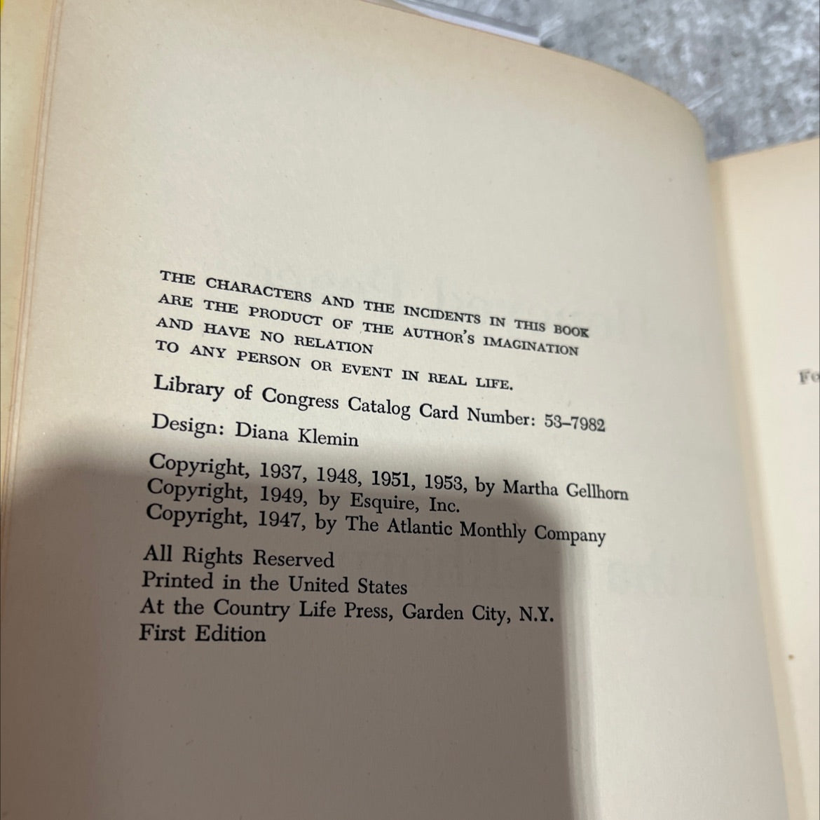 SIGNED the honeyed peace book, by Martha Gellhorn, 1953 Hardcover, First Edition, Rare, Vintage image 3