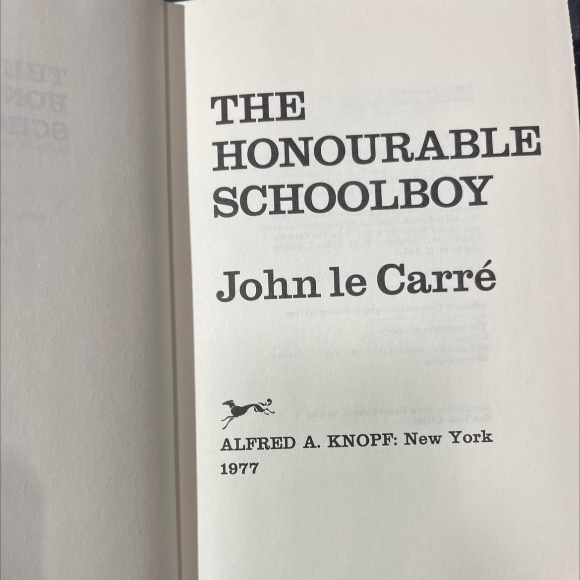 the honourable schoolboy book, by John le Carré, 1977 Hardcover image 2