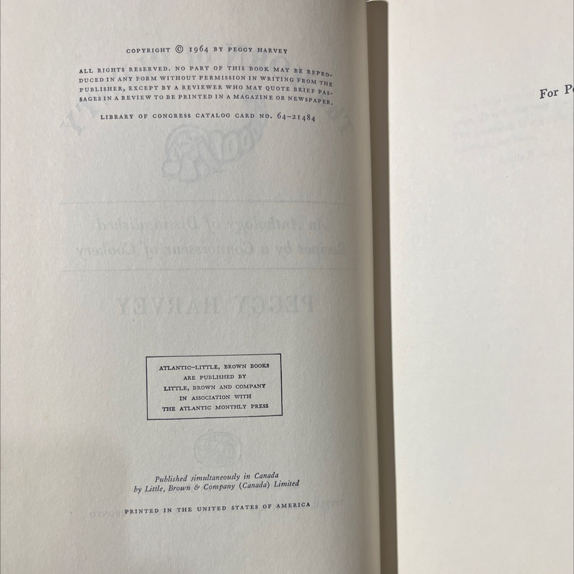 the horn of plenty an anthology of distinguished recipes by a connoisseur of cookery book, by peggy harvey, 1964 image 3