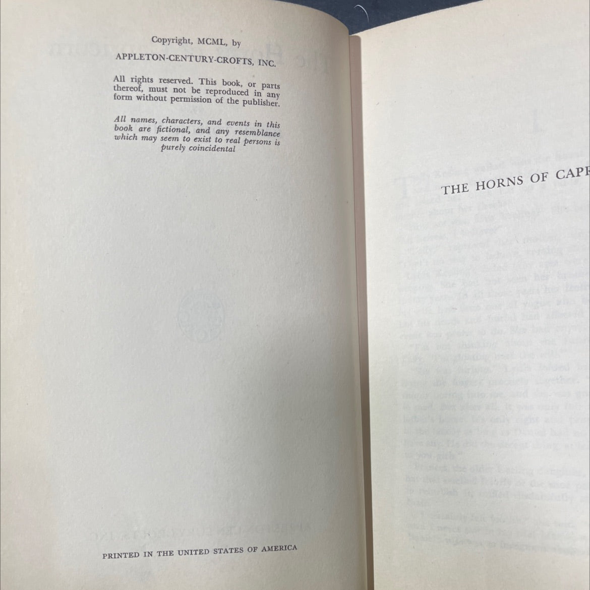 the horns of capricorn book, by helen topping miller, 1950 Hardcover image 3