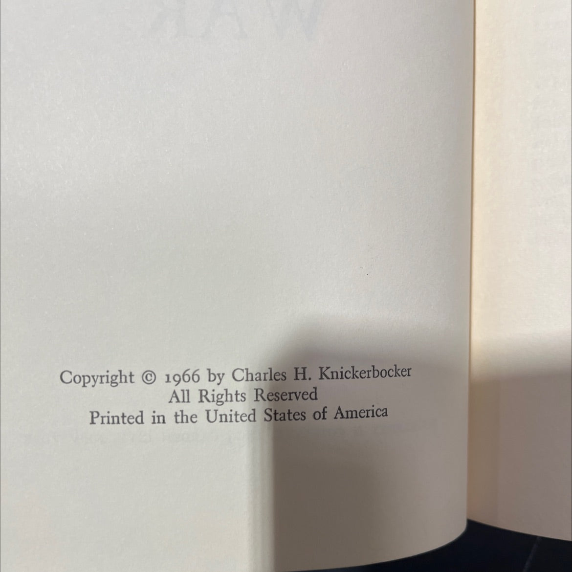 the hospital war book, by charles h. knickerbocker, 1966 Hardcover image 3