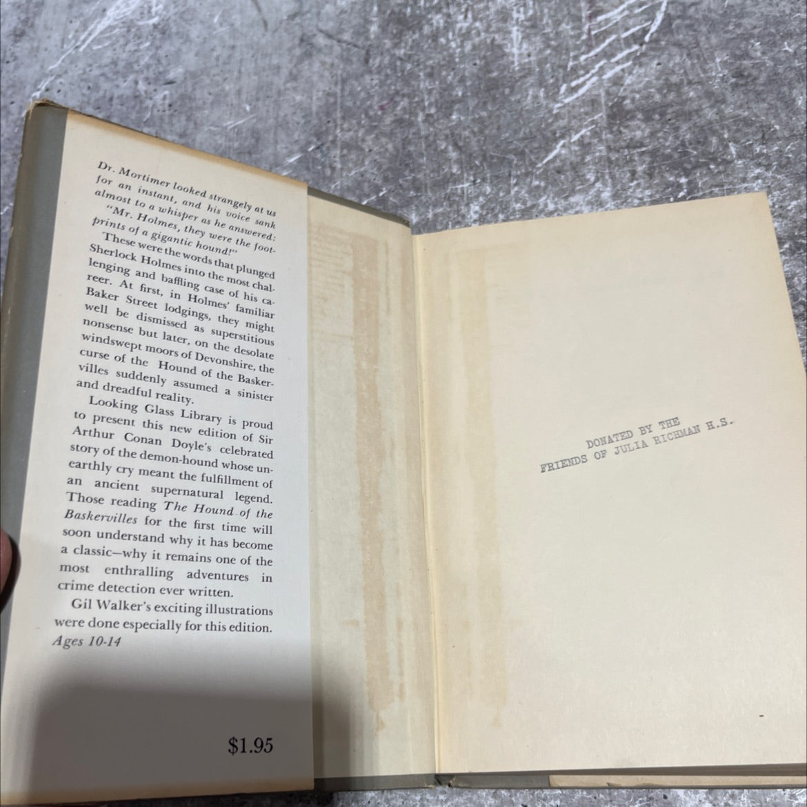 the hound of the baskervilles book, by sir arthur conan doyle, 1961 Hardcover image 4