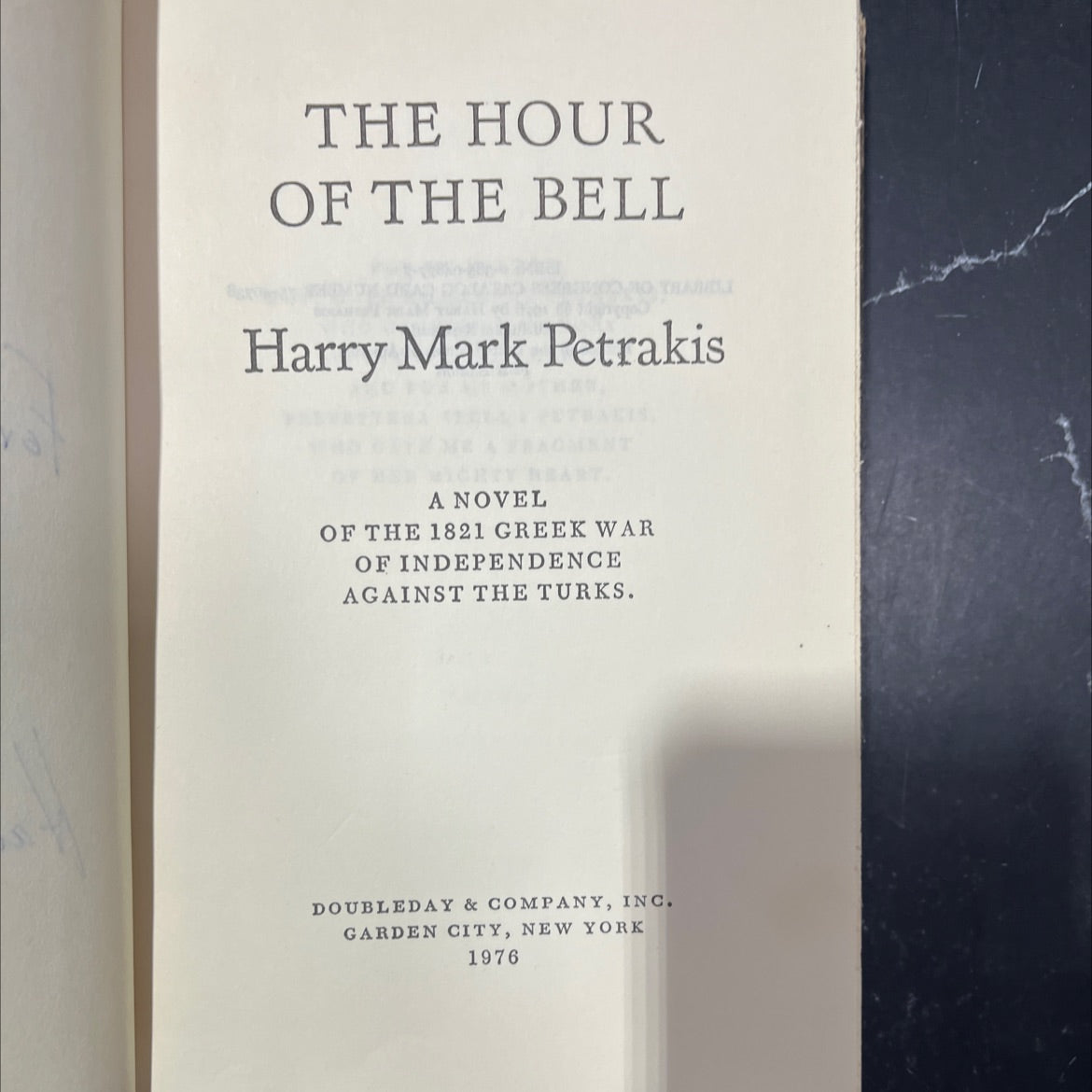 SIGNED the hour of the bell book, by harry mark petrakis, 1976 Hardcover, First Edition, Vintage image 2