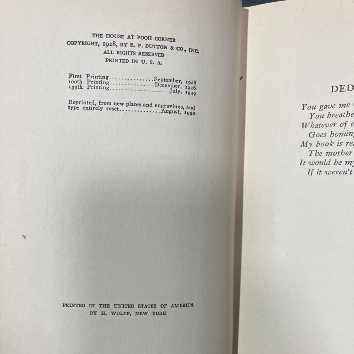 the house at pooh corner book, by a. a. milne, 1949 Hardcover image 3