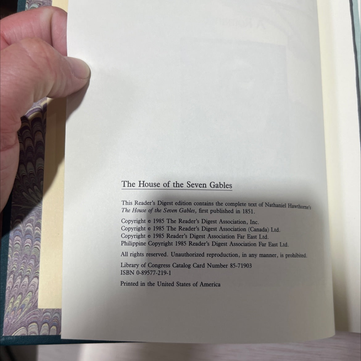 the house of the seven gables book, by Nathaniel Hawthorne, 1985 Hardcover image 3