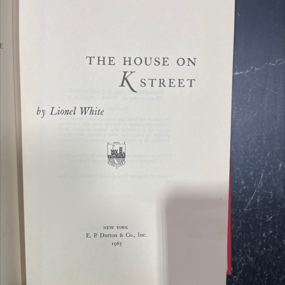 the house on street book, by lionel white, 1965 Hardcover image 2