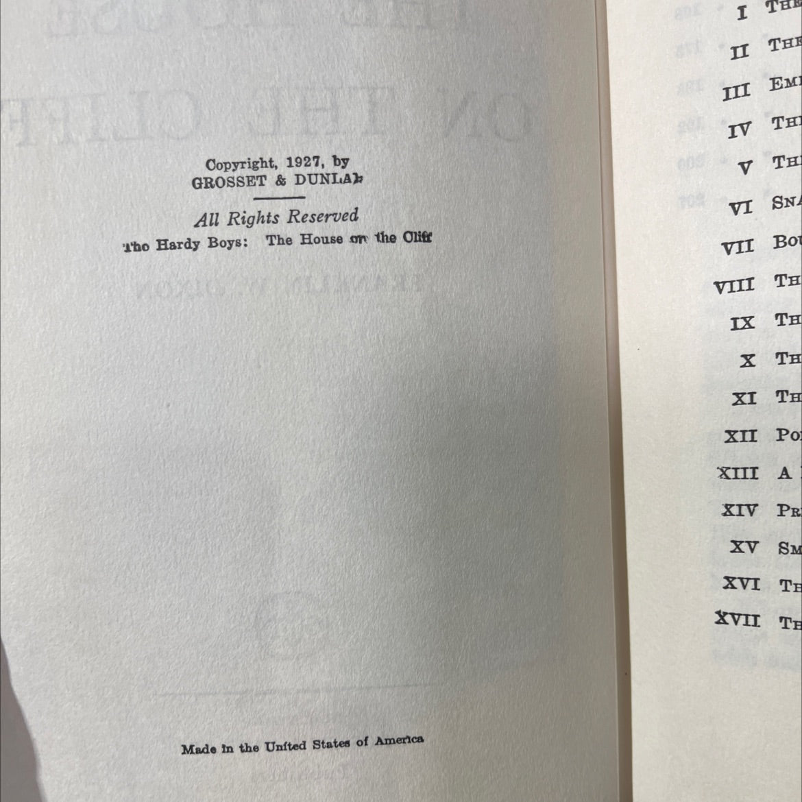 the house on the cliff book, by franklin w. dixon, 1927 Hardcover image 3