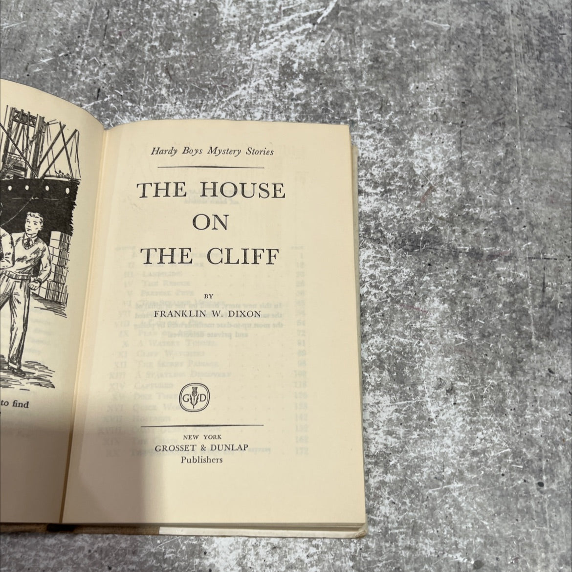 the house on the cliff book, by franklin w. dixon, 1959 Hardcover image 2