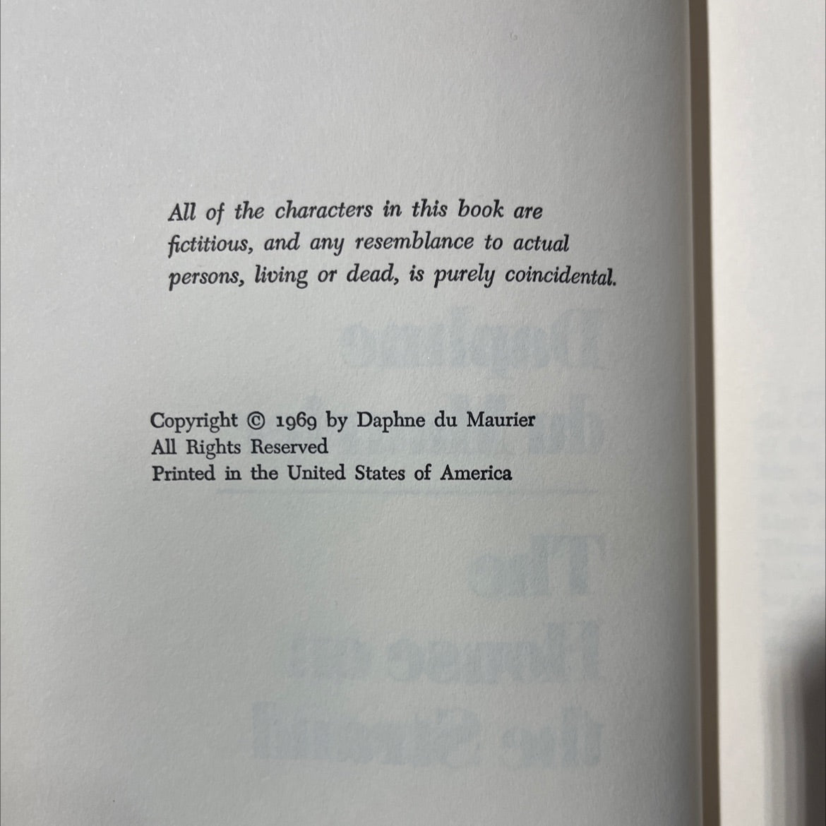 the house on the strand book, by Daphne du Maurier, 1969 Hardcover image 3