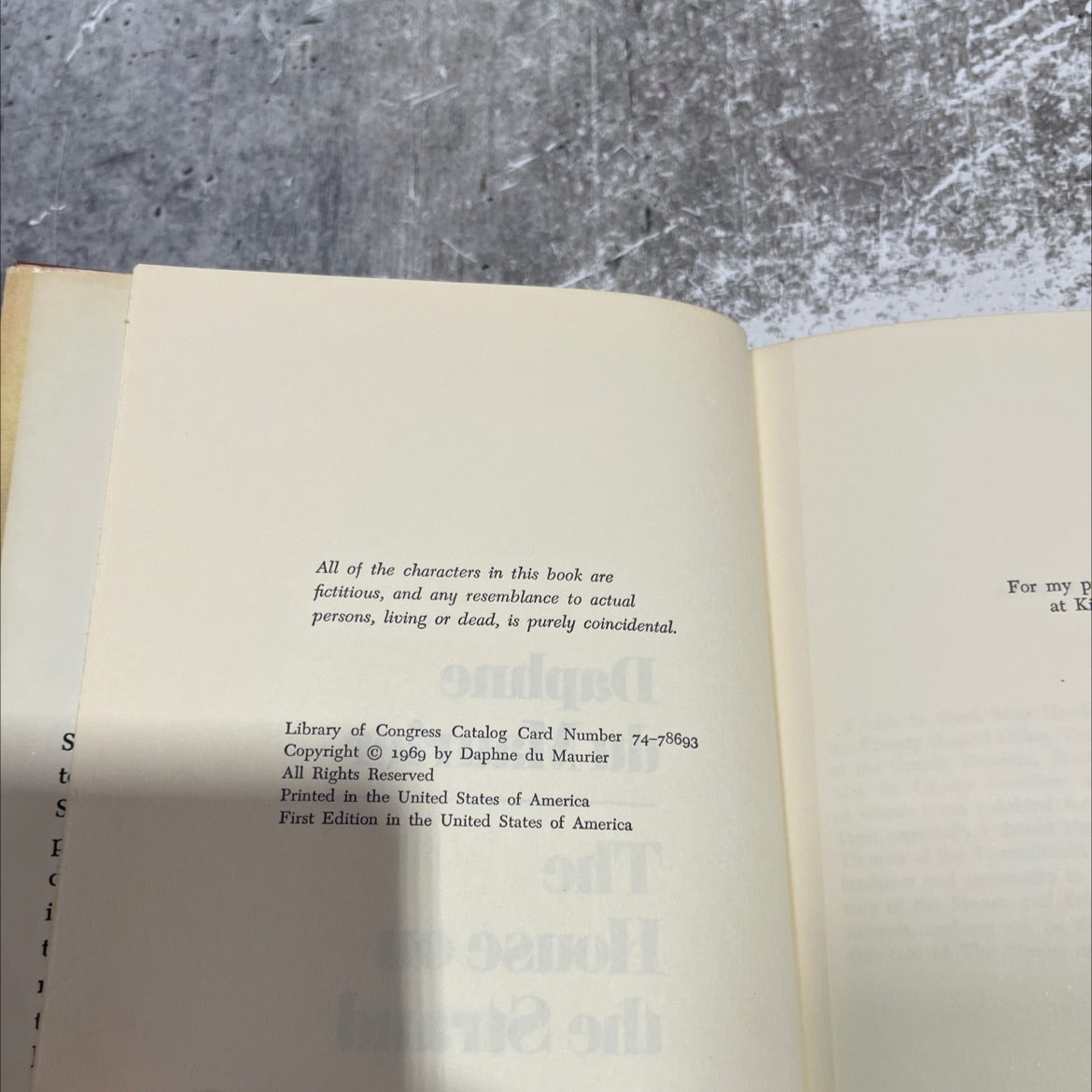 the house on the strand book, by Daphne du Maurier, 1969 Hardcover image 3