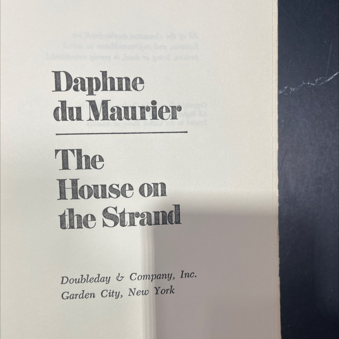 the house on the strand book, by Daphne du Maurier, 1969 Hardcover image 2