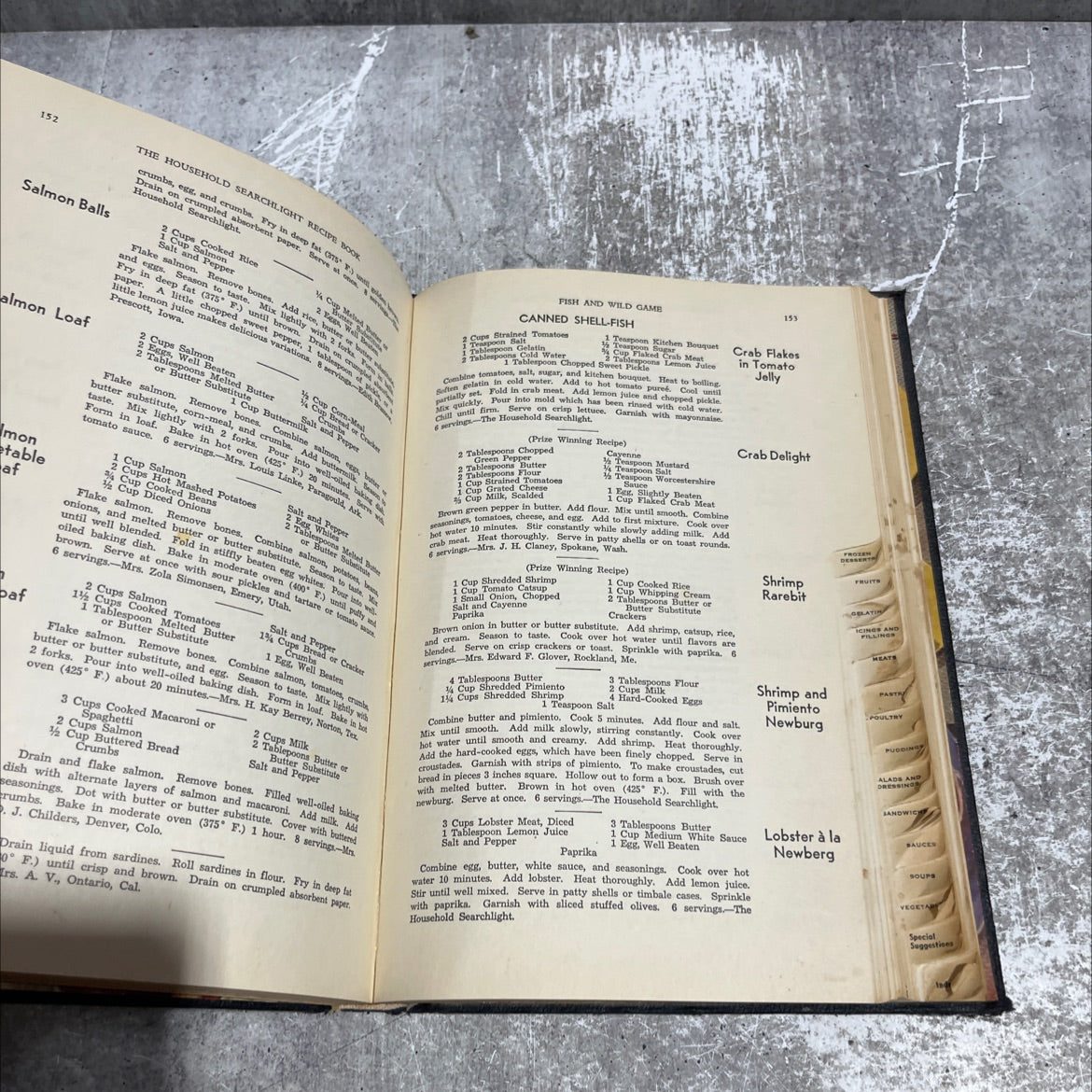 the household searchlight recipe book book, by ida migliario, zorada z. titus, bayou harriet w. allard, irene image 4